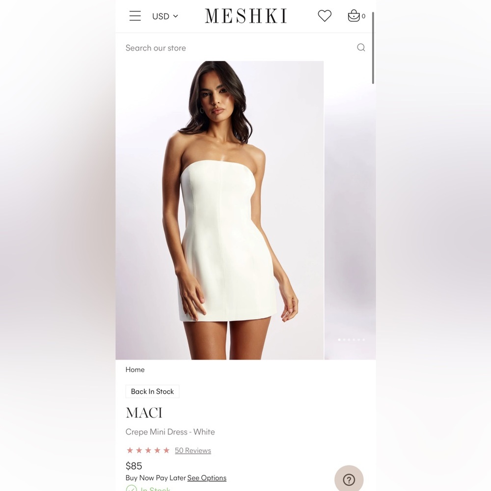 Meshki White Mini Dress